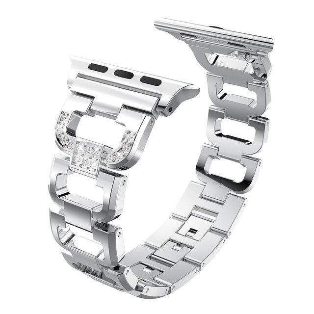 Women Jewelry Bracelet For Apple Watch Band Series 1/2/3/4/5 Bling Diamond Metal Belt Strap For iWatch 38mm 42mm 40mm 44mm Bands