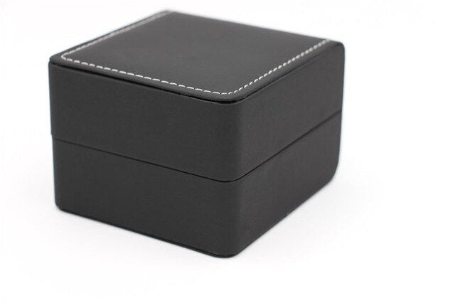 Wholesale PU Leather Watch Storage Box Black Single Mechanical Watch Package Case Jewelry Women Gift Follow Boxes W053