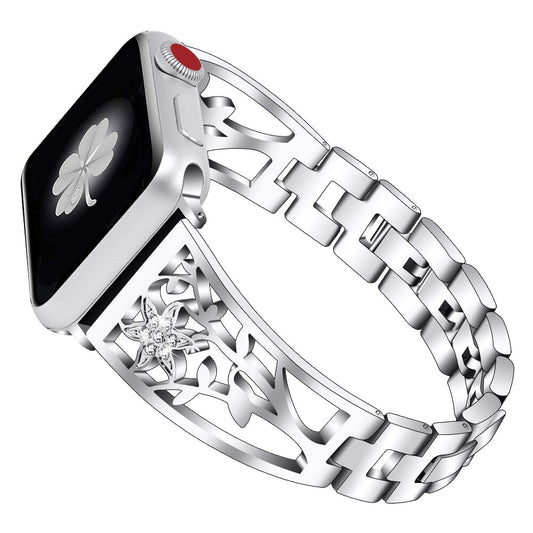 Diamond Watch Band For Apple Watch 38mm 42mm 40mm 44mm Bracelet Stainless Steel Strap Women Wristband for iWatch Jewelry Band