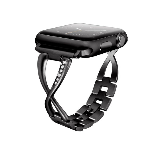 Suitable for Apple Watch Jewelry Band Stainless Steel Strap Crystal Diamond Bracelet 38mm 40mm 42mm 44mm iwatch 5/4/3/2/1 Series