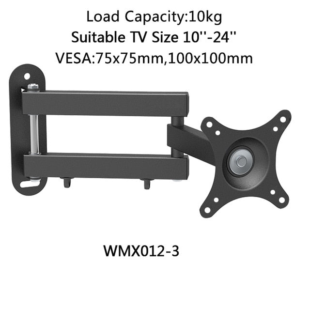 LVDIBAO Full Motion TV Wall Mount Bracket Universal Rotated Holder TV Mounts for 14 to 32 Inch LCD LED Monitor Flat Panel