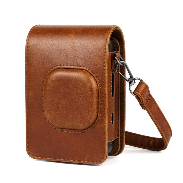 For Fujifilm Instax Mini Liplay Hybird Instant Film Camera Bag Case PU Leather Retro Black Brown White Carry Cover Shoulder Bags