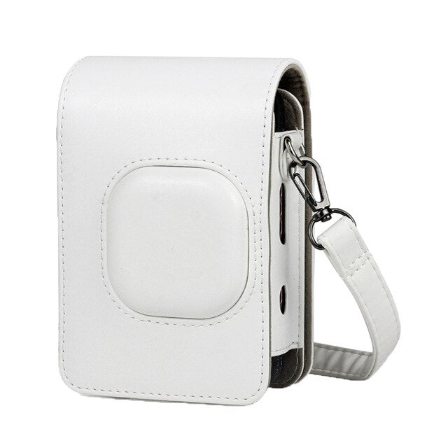 For Fujifilm Instax Mini Liplay Hybird Instant Film Camera Bag Case PU Leather Retro Black Brown White Carry Cover Shoulder Bags