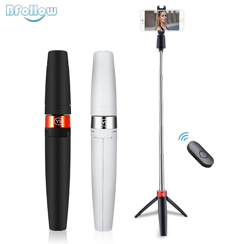 BFOLLOW 3 in 1 Selfie Stick Tripod Bluetooth Mobile Phone Holder Stand for Huawei Shoot Video Call Youtuber Tiktok Vlogger