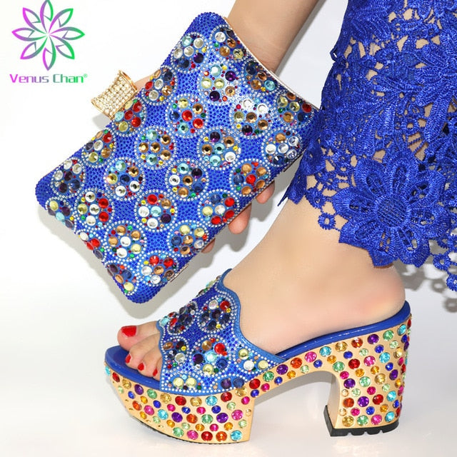 2020 High Quality Pu Leather Italian Special Arrivals Shoes And Bag Set Nigerian Women Matching Shoes And Bag Set for Party