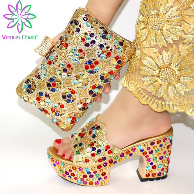 2020 High Quality Pu Leather Italian Special Arrivals Shoes And Bag Set Nigerian Women Matching Shoes And Bag Set for Party