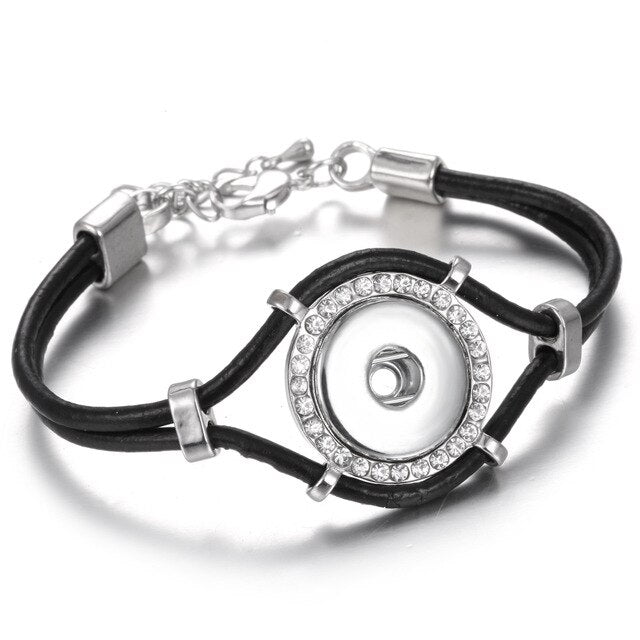 New Snap Jewelry Vintage18mm Metal Snap Button Bracelet Bohemian Watches Women Jewelry Pulseras Button Bracelet