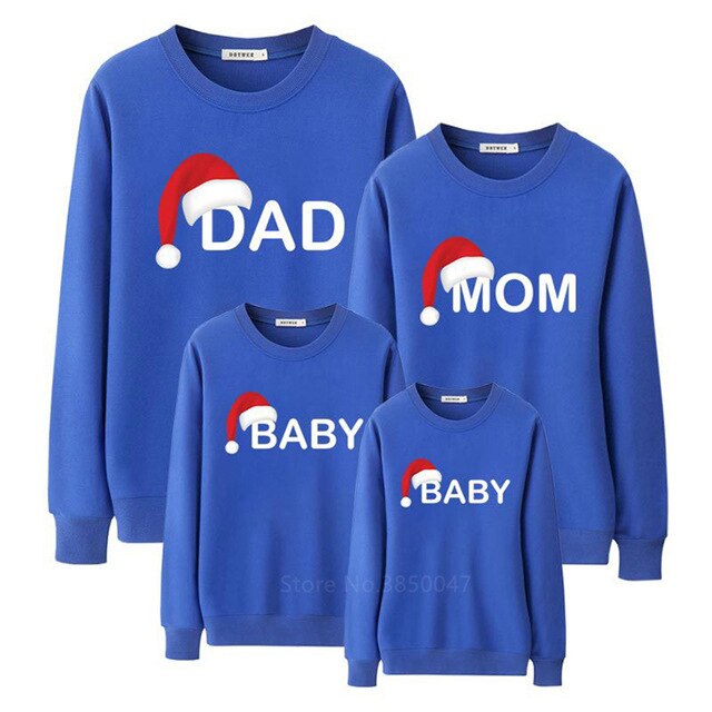 2020 Cotton Christmas Sweater Shirt Family Pajamas Long Sleeve Mommy and Daughter Baby Boys Print Pajamas Kids Couple Outfits
