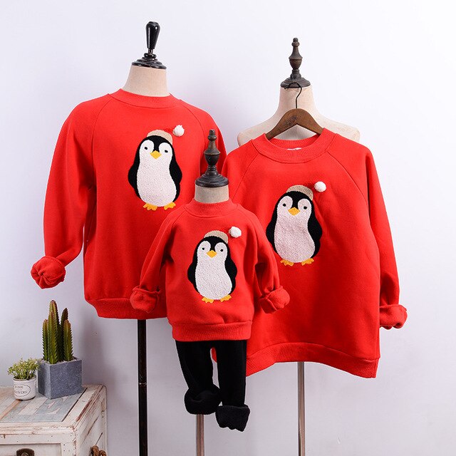 2021 High Quality Christmas Adult Kids Pajamas New Year Women Family Match Santa Claus Elk Sweaters Xmas Sweatshirt Gift Outfits