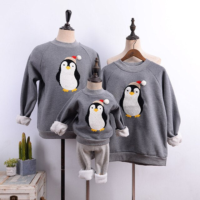 2021 High Quality Christmas Adult Kids Pajamas New Year Women Family Match Santa Claus Elk Sweaters Xmas Sweatshirt Gift Outfits