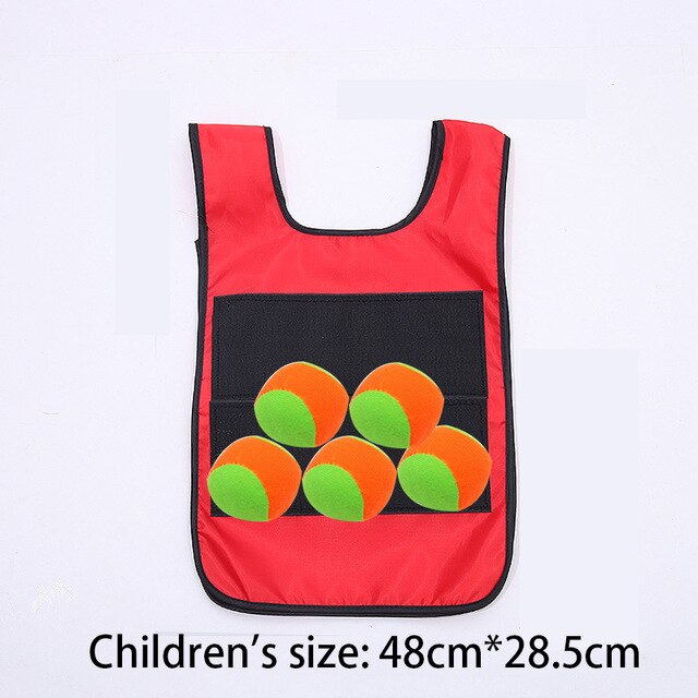 Kids Outdoor Sport Game Props Vest Sticky Jersey Vest Game Vest Waistcoat With Sticky Ball Toys For Children Sports Fun Toy