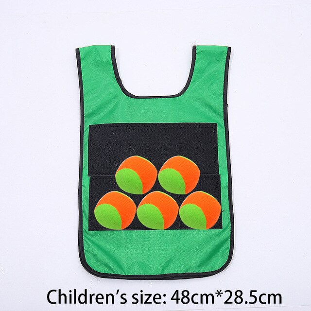 Kids Outdoor Sport Game Props Vest Sticky Jersey Vest Game Vest Waistcoat With Sticky Ball Toys For Children Sports Fun Toy