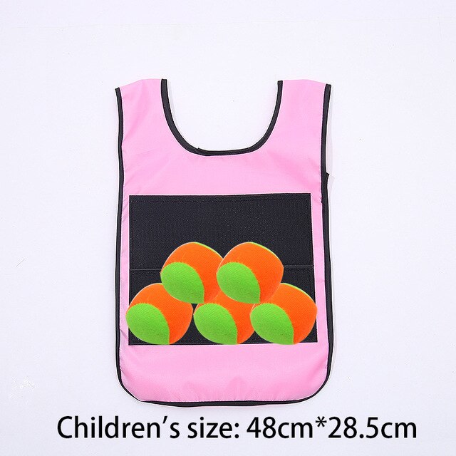 Kids Outdoor Sport Game Props Vest Sticky Jersey Vest Game Vest Waistcoat With Sticky Ball Toys For Children Sports Fun Toy