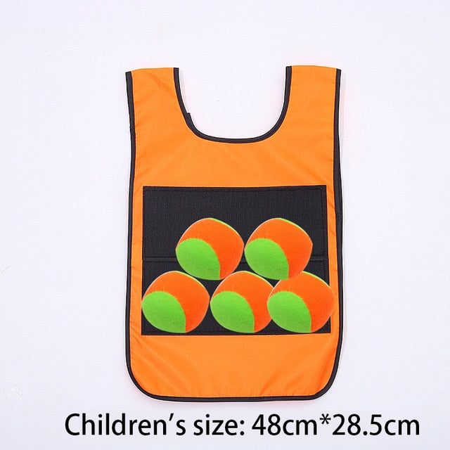 Kids Outdoor Sport Game Props Vest Sticky Jersey Vest Game Vest Waistcoat With Sticky Ball Toys For Children Sports Fun Toy