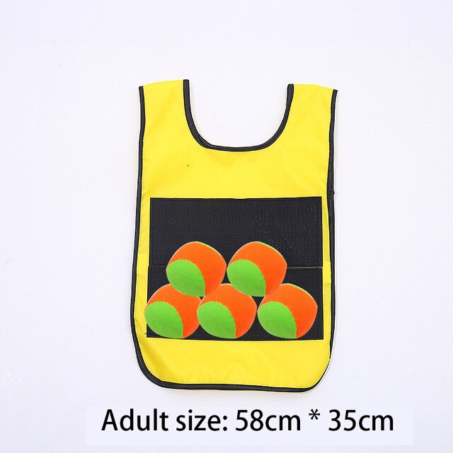 Kids Outdoor Sport Game Props Vest Sticky Jersey Vest Game Vest Waistcoat With Sticky Ball Toys For Children Sports Fun Toy