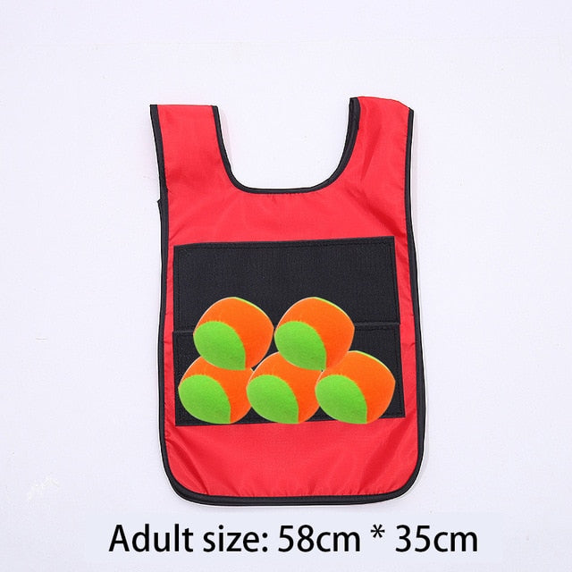 Kids Outdoor Sport Game Props Vest Sticky Jersey Vest Game Vest Waistcoat With Sticky Ball Toys For Children Sports Fun Toy