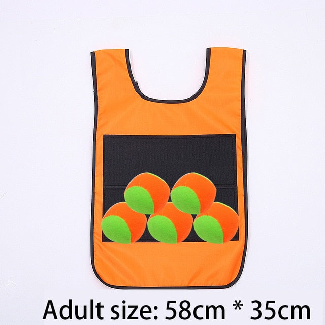 Kids Outdoor Sport Game Props Vest Sticky Jersey Vest Game Vest Waistcoat With Sticky Ball Toys For Children Sports Fun Toy
