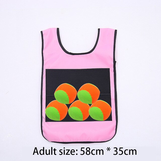 Kids Outdoor Sport Game Props Vest Sticky Jersey Vest Game Vest Waistcoat With Sticky Ball Toys For Children Sports Fun Toy