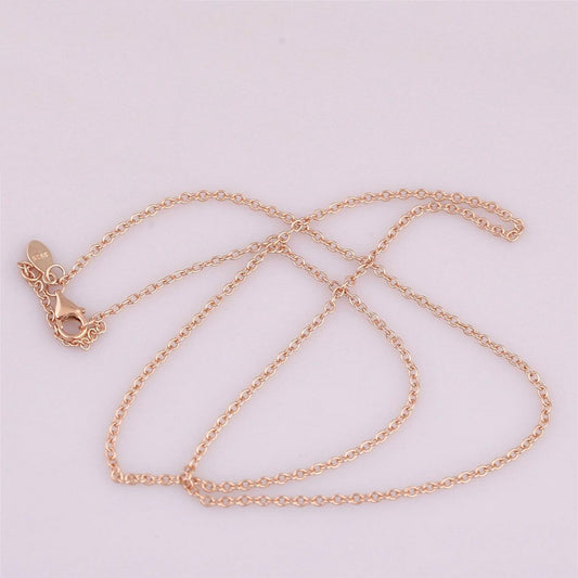 S925 Necklace Chain Link Necklace For Women Wedding Party Gift Fine Jewelry Rose Gold Colour