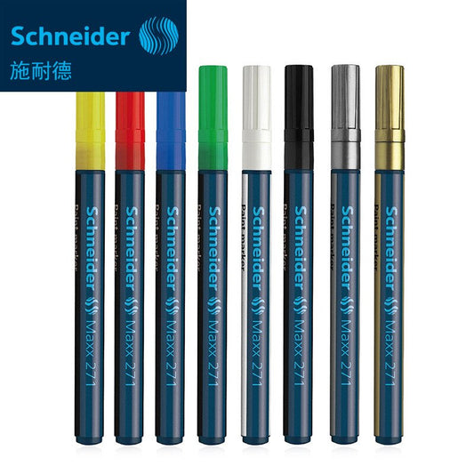 1pcs Schneider 271 Permanent Marker Round Toe Oil Paint Marker White Pen Art Supplies Stationery Pintura Coche Paint Pen MAXX