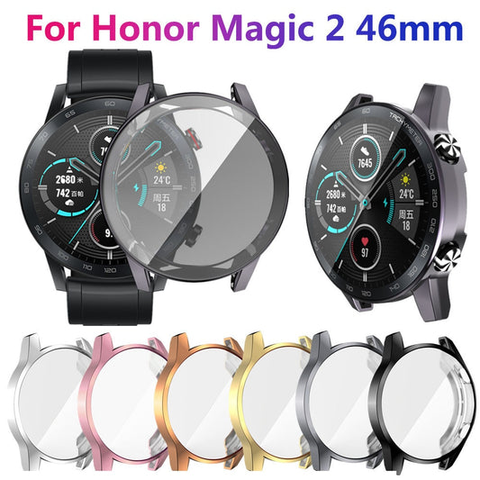 Screen Protector Case for HUAWEI Honor Magic Watch 2 46mm Cover Anti-scratch Soft TPU Bumper Full Screen Protection Cover Cases