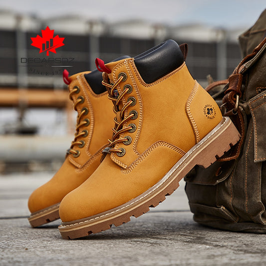 DECARSDZ Retro Classic Boots Men 2020 Autumn & Winter Fashion Men Boots Shoes Men New High Quality Genuine leather Casual Boots