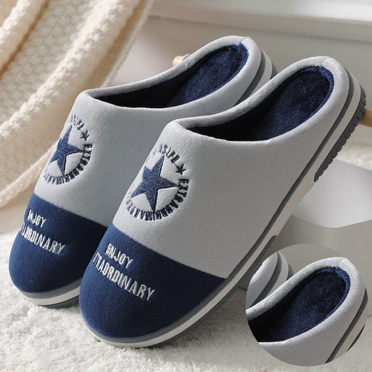 Men's  Home Slippers  Winter Warm Home Cotton Thick  Shoes Bottom Soft  Indoor Casual Shoes