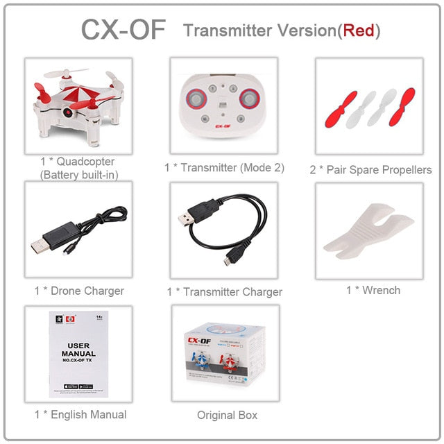 Cheerson CX-OF Mini Drone With Camera Wifi FPV Optical Flow Gravity Sensor 360° Flip Quadcopter For Kids Gifts RC Helicopter