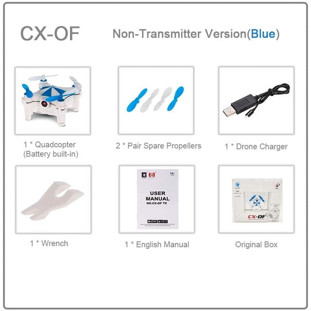 Cheerson CX-OF Mini Drone With Camera Wifi FPV Optical Flow Gravity Sensor 360° Flip Quadcopter For Kids Gifts RC Helicopter