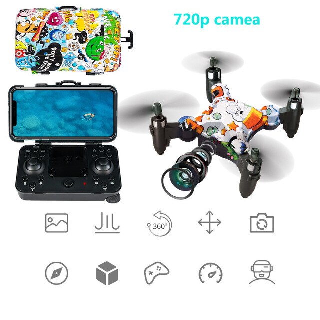 Folding Storage Mini Drone with Camera HD Gesture photo RC Quadcopter Toys Folding Dron RC Helicopter for Children Gifts