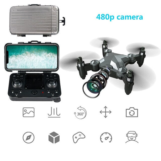 Folding Storage Mini Drone with Camera HD Gesture photo RC Quadcopter Toys Folding Dron RC Helicopter for Children Gifts