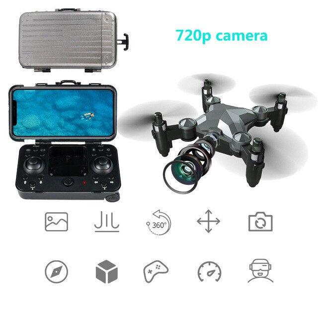 Folding Storage Mini Drone with Camera HD Gesture photo RC Quadcopter Toys Folding Dron RC Helicopter for Children Gifts