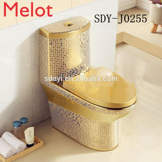 ceramic bathroom design wc color toilet bowl gold plated portable toilet