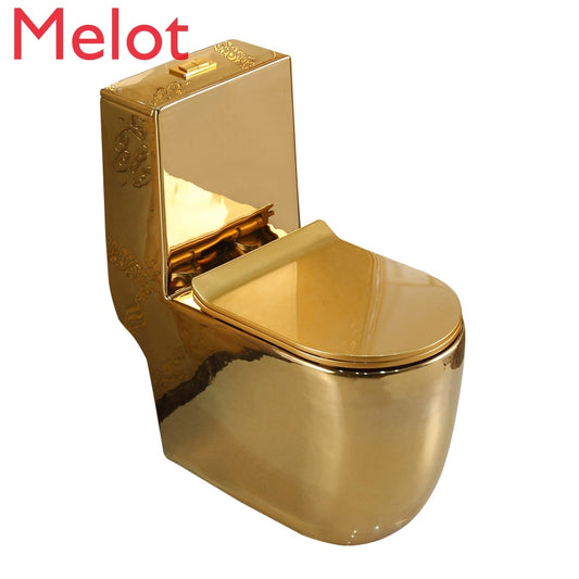 luxury golden ceramic color toilet wc gold plated toilet bowl