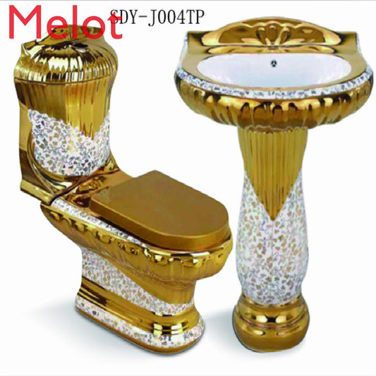 online shopping ceramic gold toilet bidet basin color toilet set