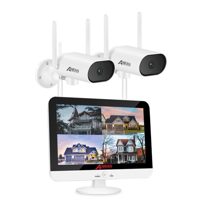 ANRAN 3MP Pan&tilt Camera Security Surveillance Camera Kit 13-inch Wireless Monitor NVR System Wifi Audio CCTV Camera Kit