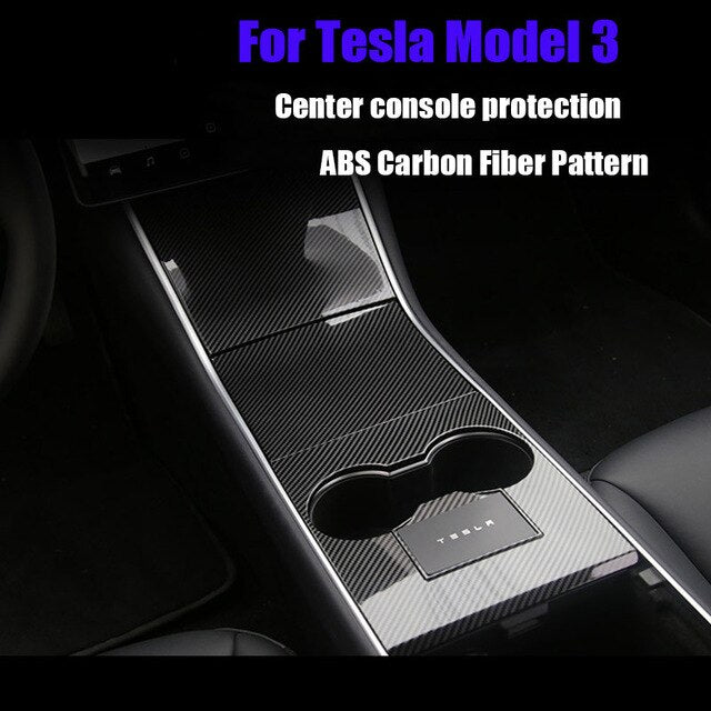 For Tesla Model 3 17-20 Car ABS Center Console Cup Holder Panel Cover Trim 5 Colors