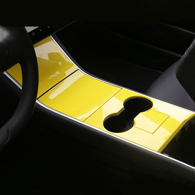 For Tesla Model 3 17-20 Car ABS Center Console Cup Holder Panel Cover Trim 5 Colors