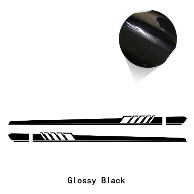2 Pcs Car Door Side Skirt Stripes Sill Sticker Body Vinyl Decal For Tesla Model 3 /Model S /Model X /Model Y Accessories