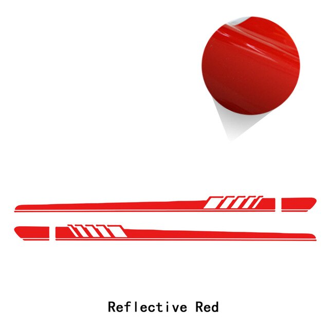 2 Pcs Car Door Side Skirt Stripes Sill Sticker Body Vinyl Decal For Tesla Model 3 /Model S /Model X /Model Y Accessories