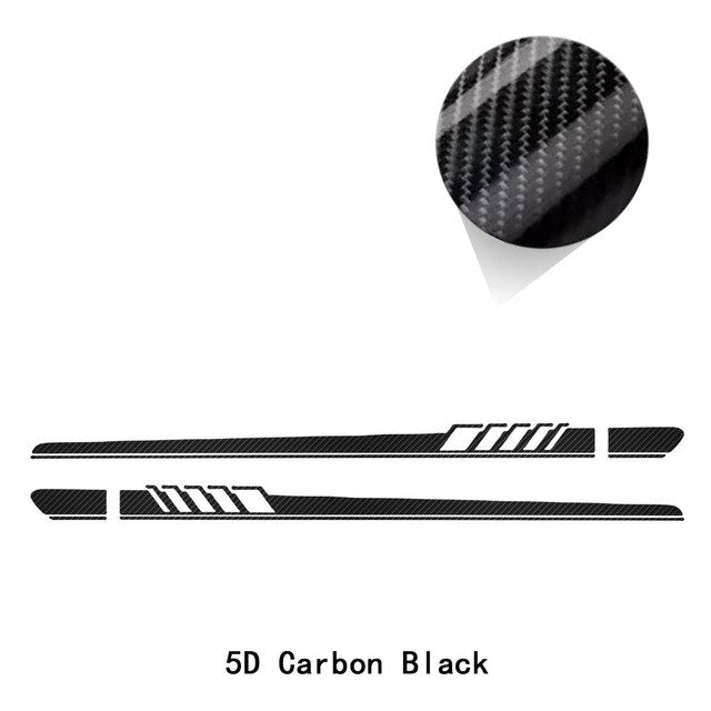 2 Pcs Car Door Side Skirt Stripes Sill Sticker Body Vinyl Decal For Tesla Model 3 /Model S /Model X /Model Y Accessories