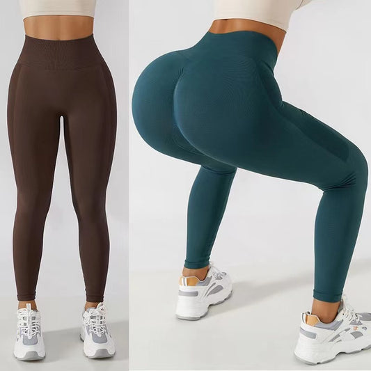 Women High Waist Seamless Yoga set Training Fitness Sport Leggings Workout Clothes For Women Sportwear Tracksuit Pant Six Color