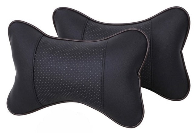 2 PCS Auto Safety Pillow Car Headrest Breathe Car Auto Seat Head Neck Rest Cushion Headrest Pillow Pad black orange beige gray