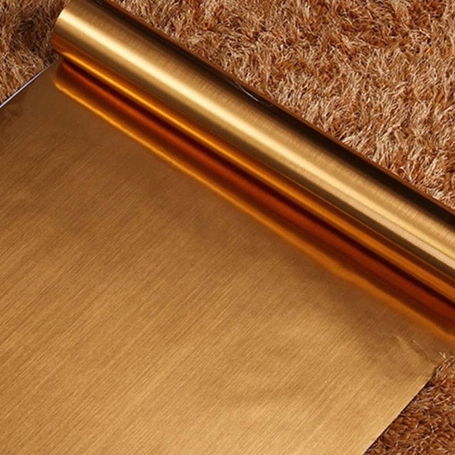 Waterproof glitter PVC wall stickers silver gold brush self adhesive wallpaper countertop kitchen cabinet home decoration film