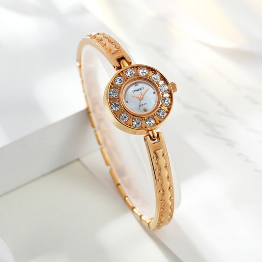 Time100 Luxury Women Bracelet Watch Diamond Pearl Shell Dial Jewelry Clasp Lady Quartz Watch Gift Relogio Masculino Reloj Mujer