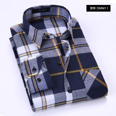 Flannel Plaid Shirt Men Cotton 2019 Spring Autumn New Male Casual Long Sleeve Shirt Plus size High Quality Warm Man Clothes