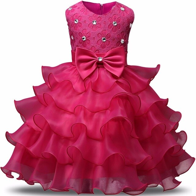 Kids Dresses For Girls Clothes Party Princess Vestidos Nina 5 6 7 8 year birthday Dress Girl Christmas Baptism Christening Gown