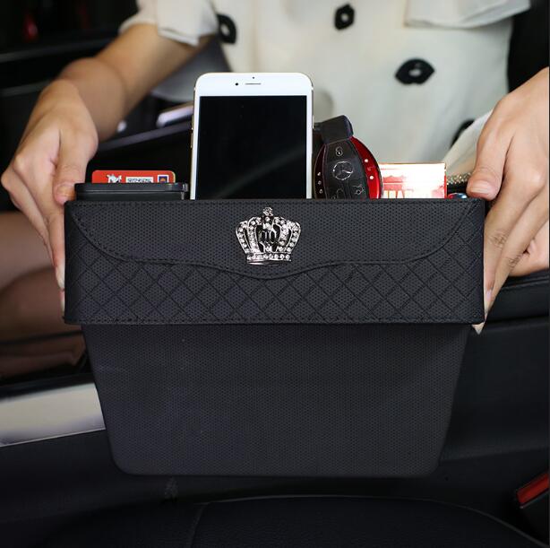 Crown Series Inerior Accessories for Girls Leather Car Steering Wheel Covers Sun Visor Tiessue Box Pillows Seatbelt Shifter Sets