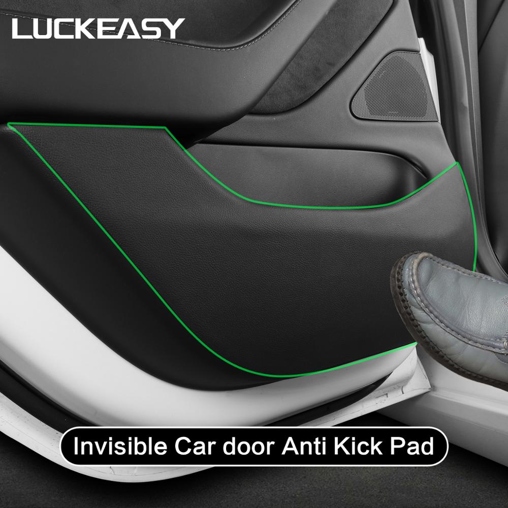 LUCKEASY for Tesla Model 3 2018-2019 Invisible Car door Anti Kick Pad  Protection Side Edge Film Protector Stickers