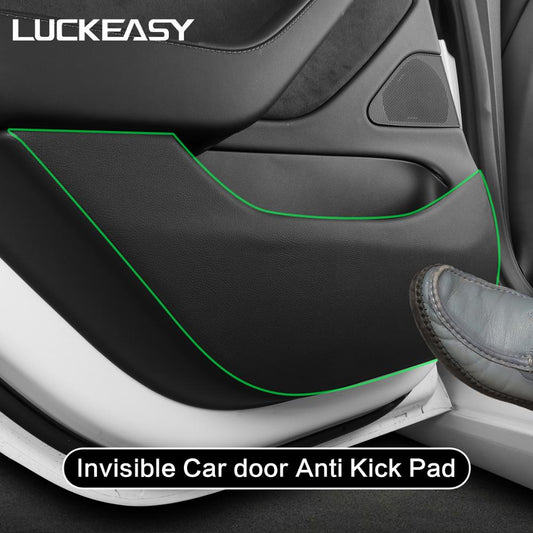 LUCKEASY for Tesla Model 3 2018-2019 Invisible Car door Anti Kick Pad  Protection Side Edge Film Protector Stickers